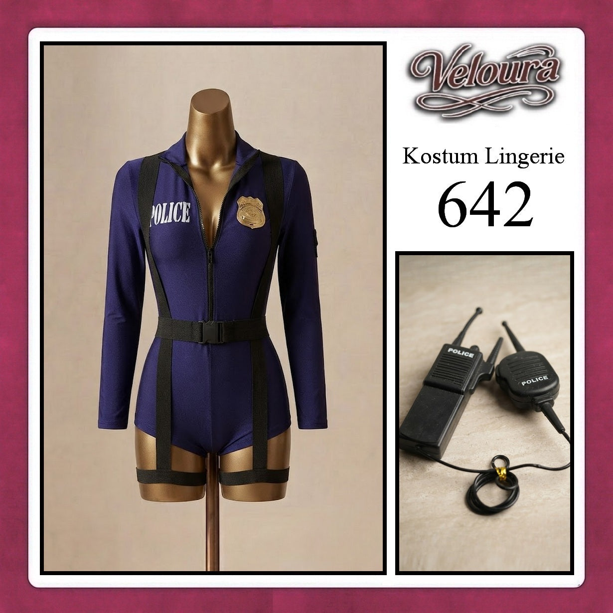 Veloura Sexy Lingerie Pakaian Cosplay Kostum Tema - 642