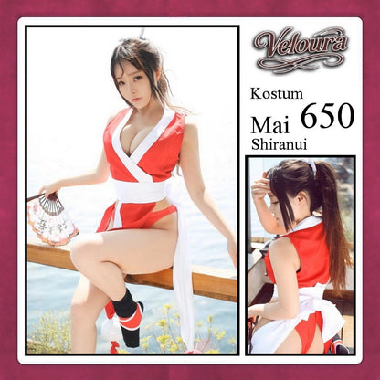 Veloura Sexy Lingerie Pakaian Cosplay Kostum Tema Kof Mai Shiranui - 650