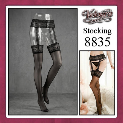 Veloura Stocking Suspender Tights Premium Body Stoking Garter - STG 8835