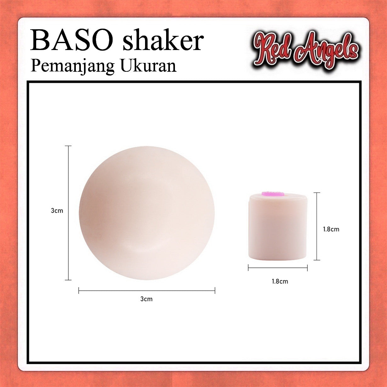 Red Angels Vibrator Bola Ganjal Ujung Kondom Silicon Gel