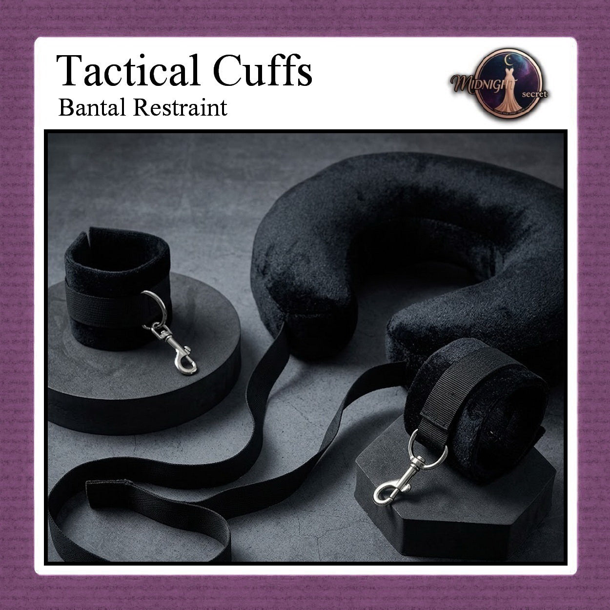 Midnight Tactical Cuffs - Bantal Restraint Penyangga Leher Tangan Kaki