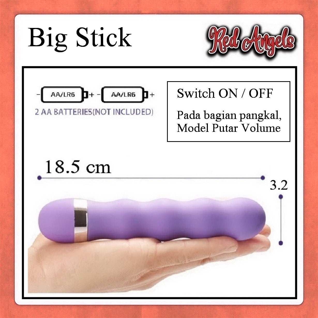 Red Angels Vibrator Big Stick Refill AAA