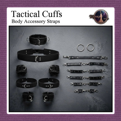 Midnight Tactical Cuffs - Borgol Full Body Accessory Straps BDSM
