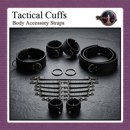 Midnight Tactical Cuffs - Borgol Full Body Accessory Straps BDSM