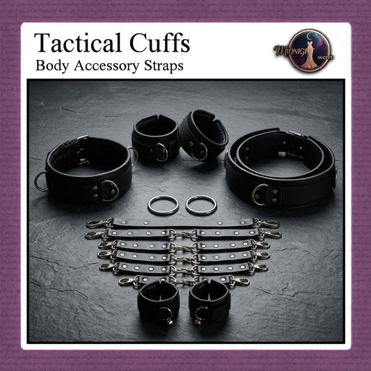 Midnight Tactical Cuffs - Borgol Full Body Accessory Straps BDSM