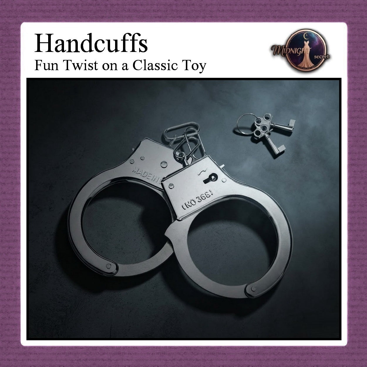Midnight Handcuffs - Borgol Classic Manacle Steel