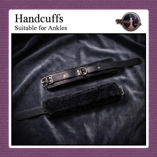 Midnight Handcuffs - Borgol Tangan Velvet PU Leather - Wrist Band