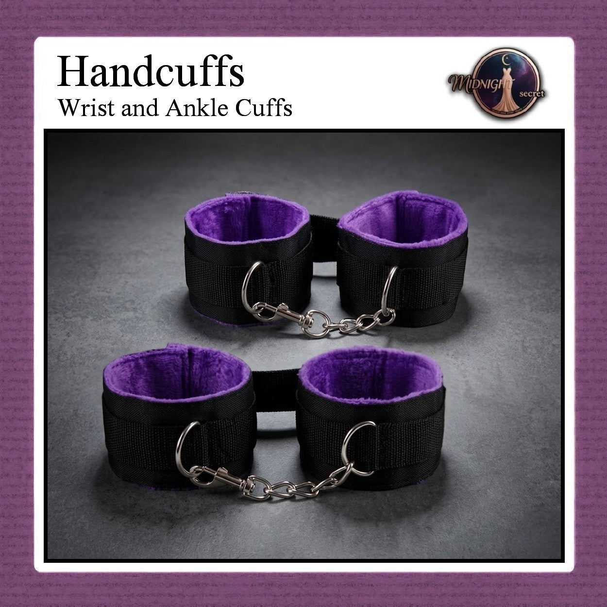 Midnight Handcuffs - Velvet Whisper Borgol Tangan & Kaki
