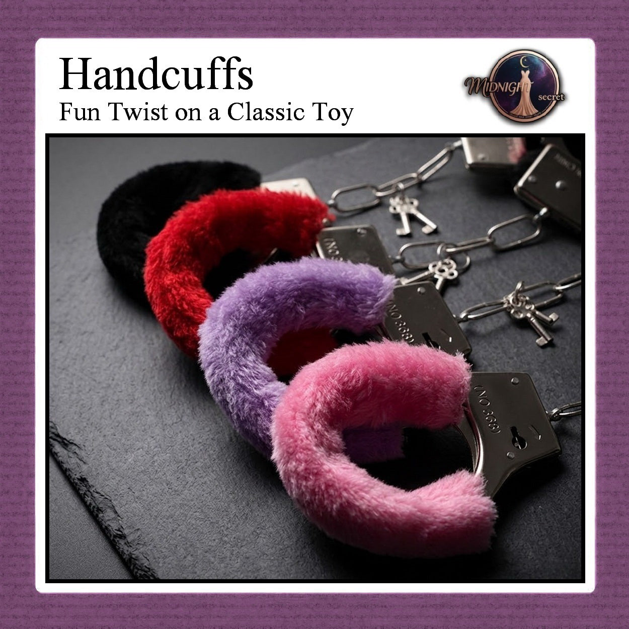 Midnight Handcuffs - Borgol Manacle Classic Toy