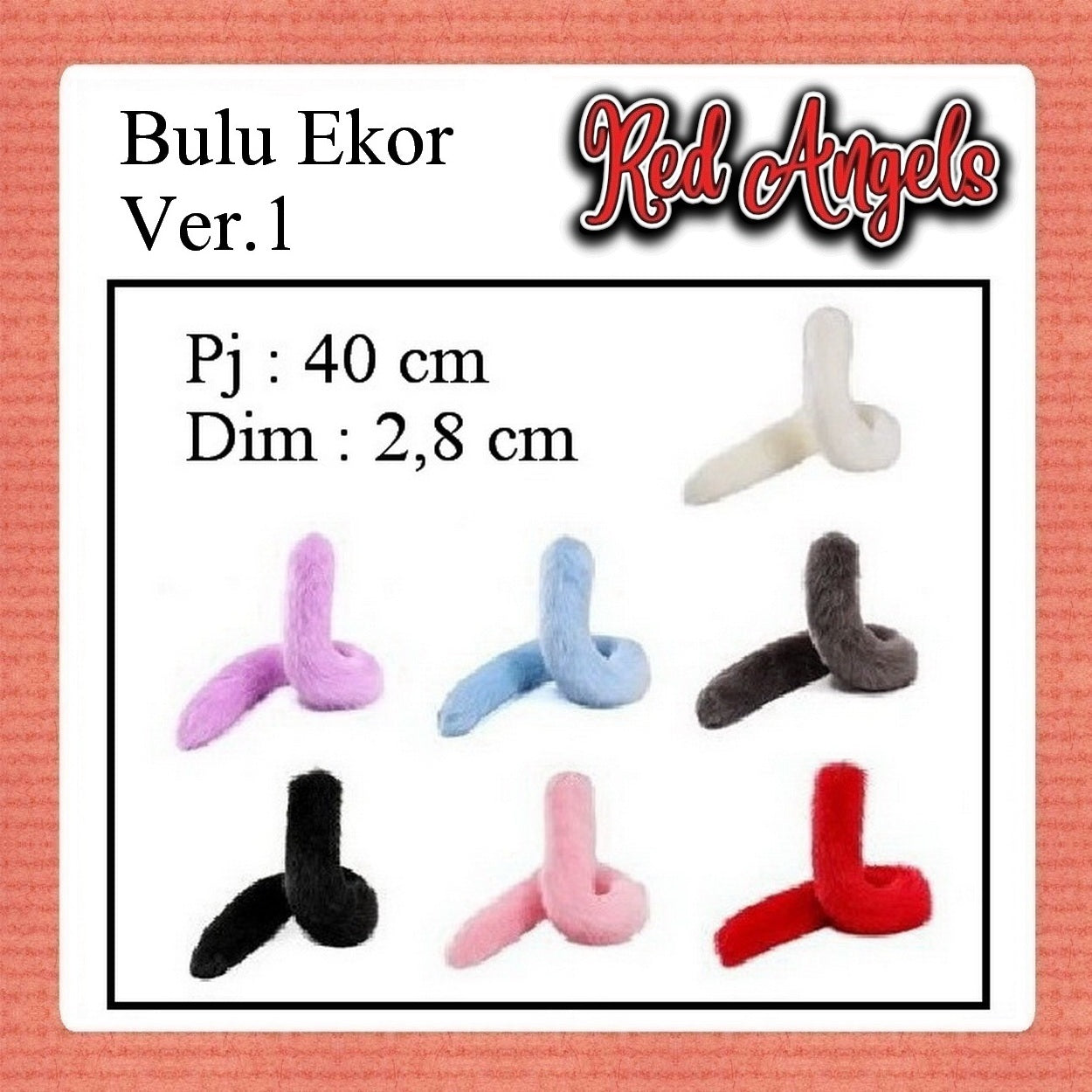 Red Angels Ekor Bulu Plus Plug Anal