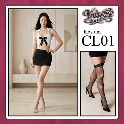 Veloura Pakaian Wanita Kostum Model Seksi -  Setelan Lingerie Seksi CL01