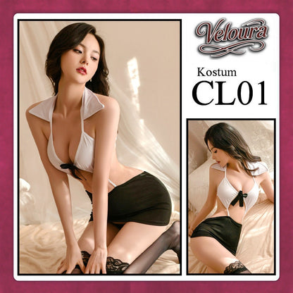 Veloura Pakaian Wanita Kostum Model Seksi -  Setelan Lingerie Seksi CL01