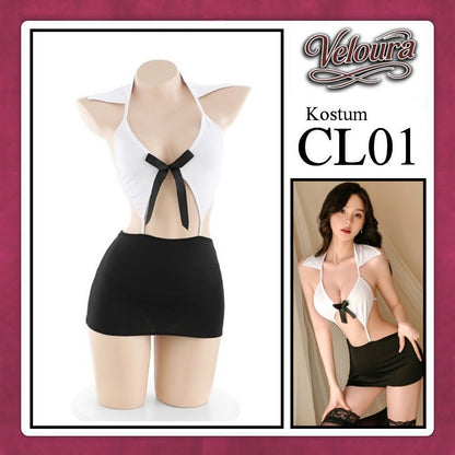 Veloura Pakaian Wanita Kostum Model Seksi -  Setelan Lingerie Seksi CL01