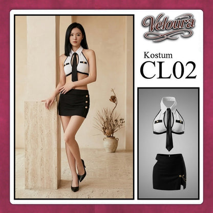 Veloura Pakaian Wanita Kostum Model Seksi  - Setelan Lingerie Seksi CL02