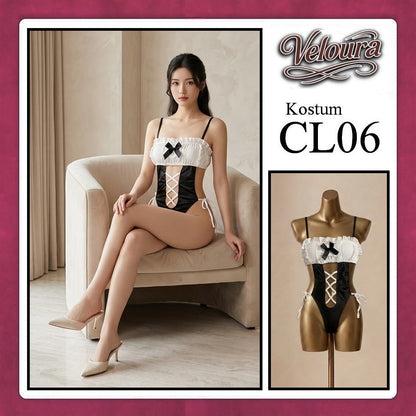 Veloura Pakaian Set Wanita Dress Malam / Pesta / Kostum Cosplay Seksi Transparant Tema - CL06