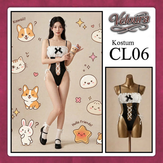 Veloura Pakaian Set Wanita Dress Malam / Pesta / Kostum Cosplay Seksi Transparant Tema - CL06