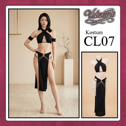 Veloura Sexy Lingerie Pakaian Dress Malam Kostum Egyptian Queen Cleopatra / Assassin - CL07