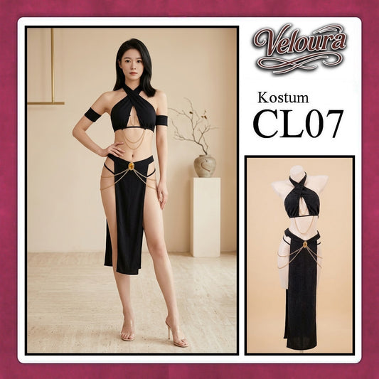 Veloura Sexy Lingerie Pakaian Dress Malam Kostum Egyptian Queen Cleopatra / Assassin - CL07