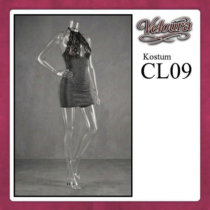 Veloura Sexy Lingerie Pakaian Wanita Dress Malam Kostum Tema Seksi Lady - CL09