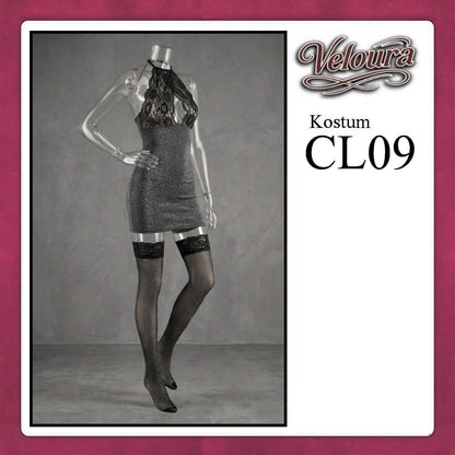 Veloura Sexy Lingerie Pakaian Wanita Dress Malam Kostum Tema Seksi Lady - CL09