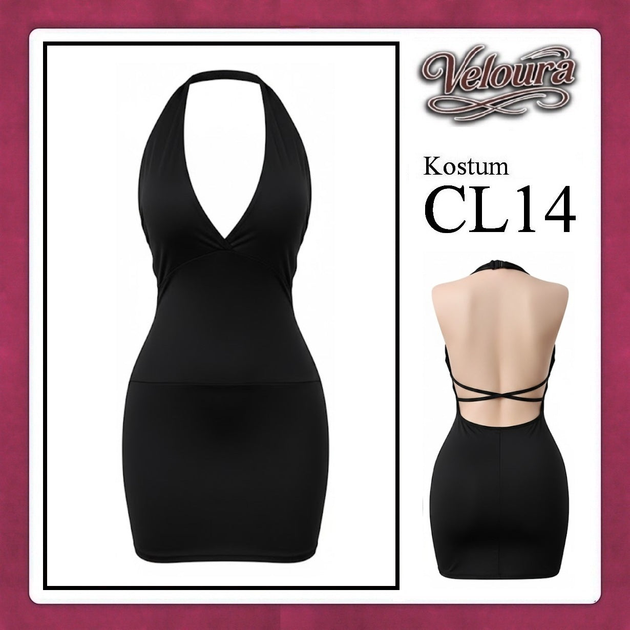 Veloura Pakaian Wanita Set Short Dress Hitam - CL14