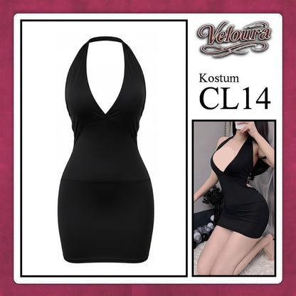 Veloura Pakaian Wanita Set Short Dress Hitam - CL14