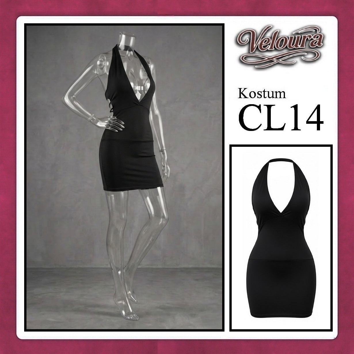 Veloura Pakaian Wanita Set Short Dress Hitam - CL14