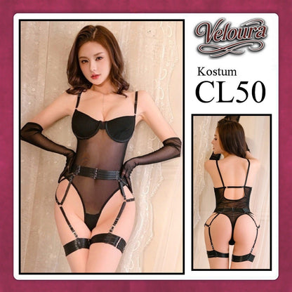 Veloura Pakaian Set Wanita Dress Malam Kostum Seksi Cosplay Tema - CL50