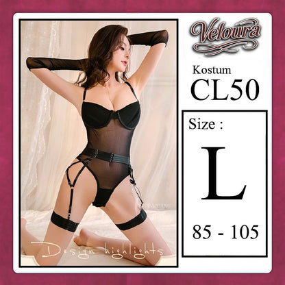 Veloura Pakaian Set Wanita Dress Malam Kostum Seksi Cosplay Tema - CL50