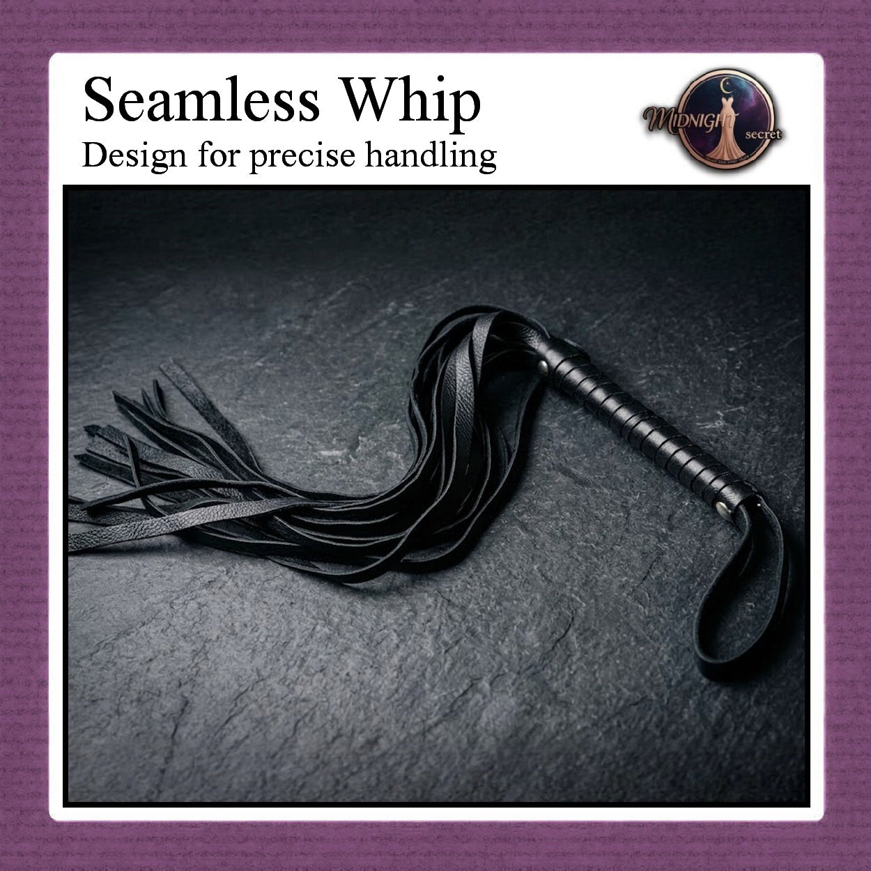 Midnight Whip Short - Cambuk BDSM 44 cm