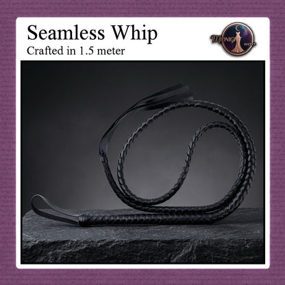 Midnight Whip Long - Cambuk Aksesoris BDSM - 150cm - 190cm