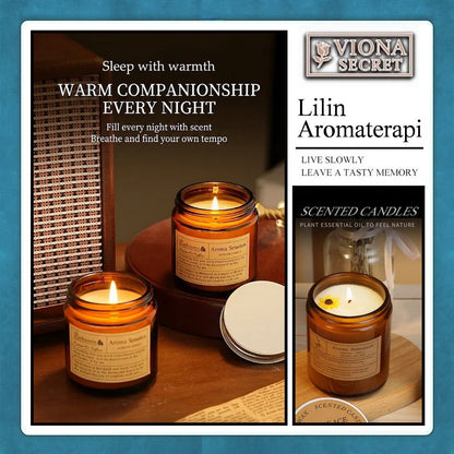 Lilin Aromaterapi Scented Candle Romantis , Wax 100gr / Pewangi Ruangan Aroma Relaksasi