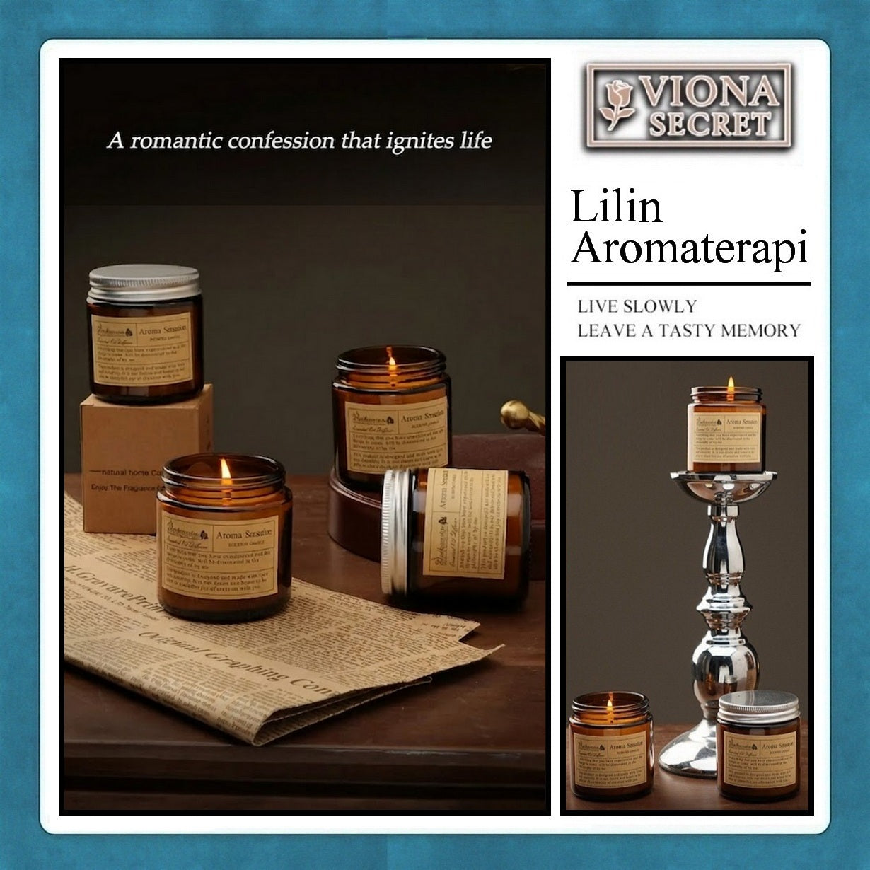Lilin Aromaterapi Scented Candle Romantis , Wax 100gr / Pewangi Ruangan Aroma Relaksasi
