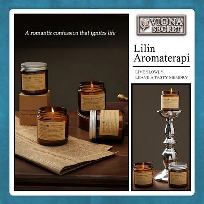 Lilin Aromaterapi Scented Candle Romantis , Wax 100gr / Pewangi Ruangan Aroma Relaksasi
