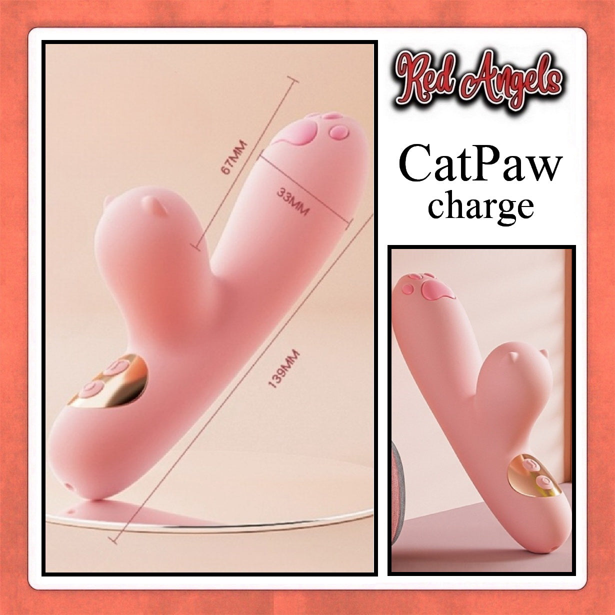Red Angels Vibrator Lilo Cat Paw Charge