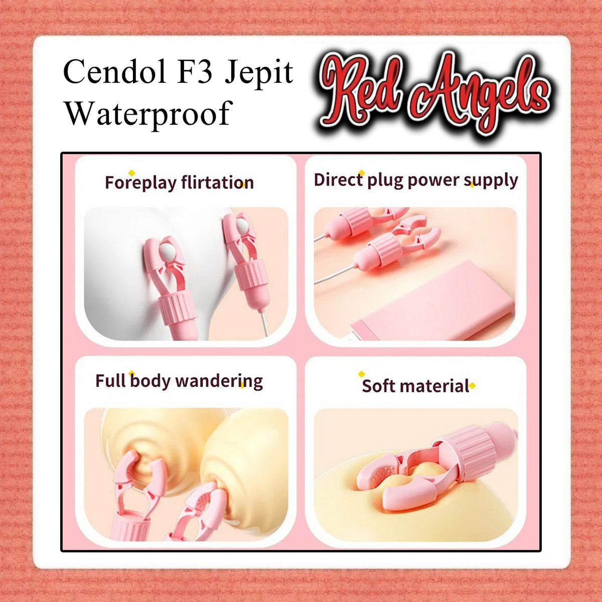 Red Angels Vibrator Cendol 3 in 1 CLIP F3 NON PSU