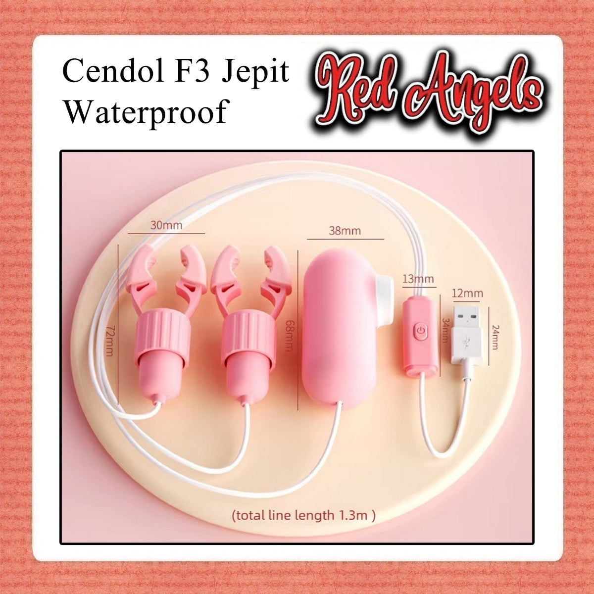 Red Angels Vibrator Cendol 3 in 1 CLIP F3 NON PSU