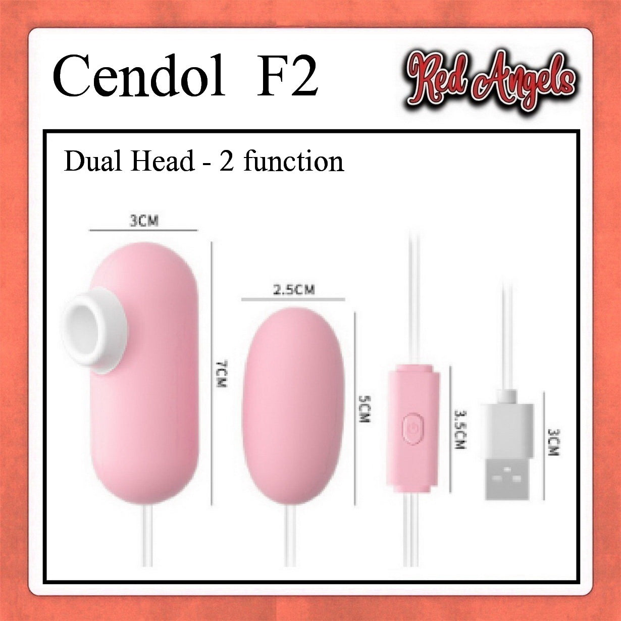 Red Angels Vibrator 2 in 1 F2 Non PSU