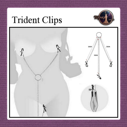 Midnight Clip - Trident 3 Way Nipple Clips Aksesoris BDSM