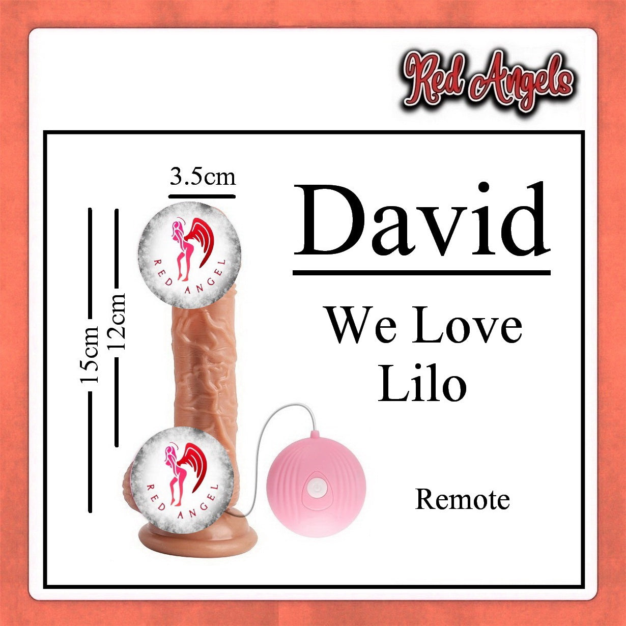 Red Angels Alat bantu Getar Wanita Dildo Vibrator David And Nick