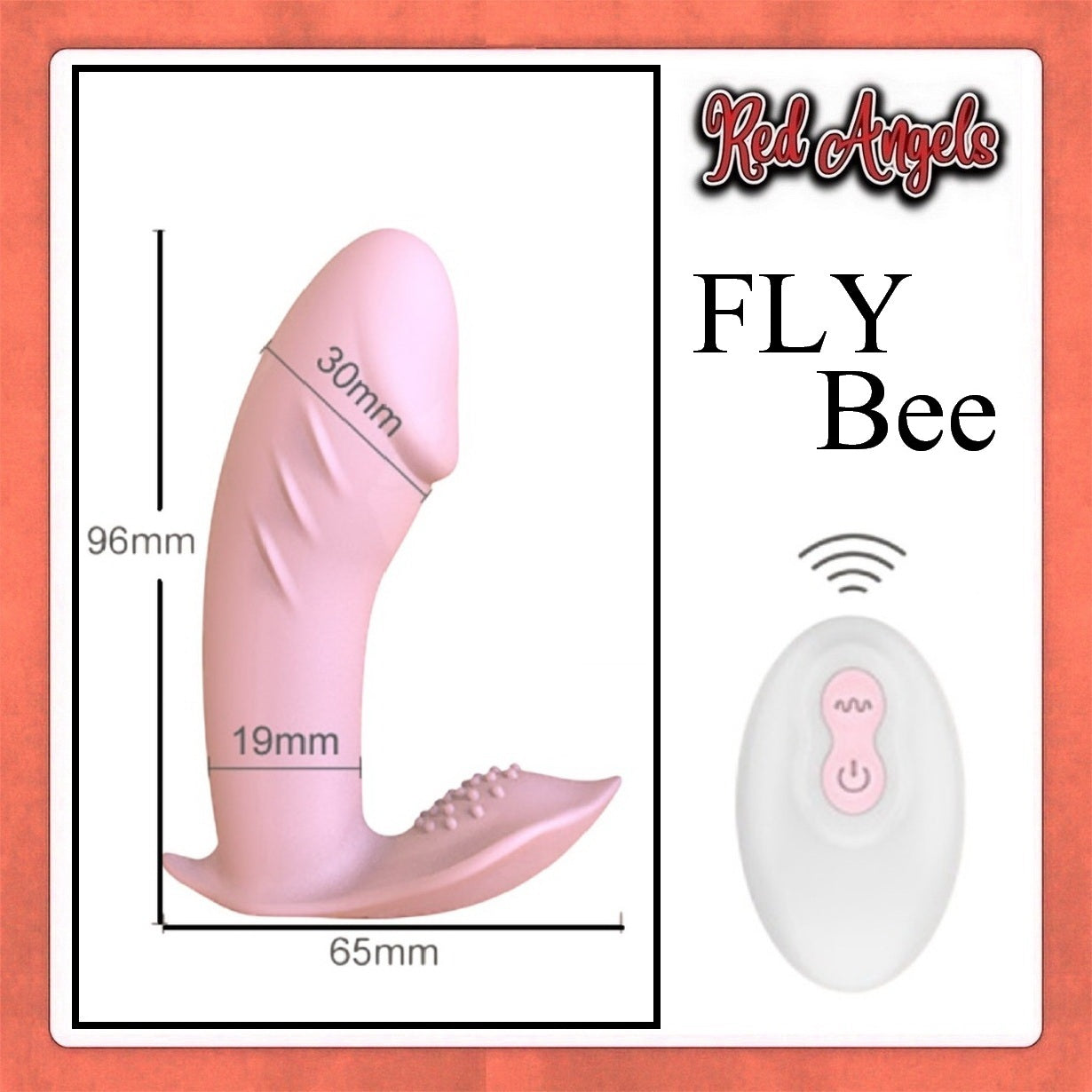 Red Angels Vibrator FLY Bee Remote Charger Pink