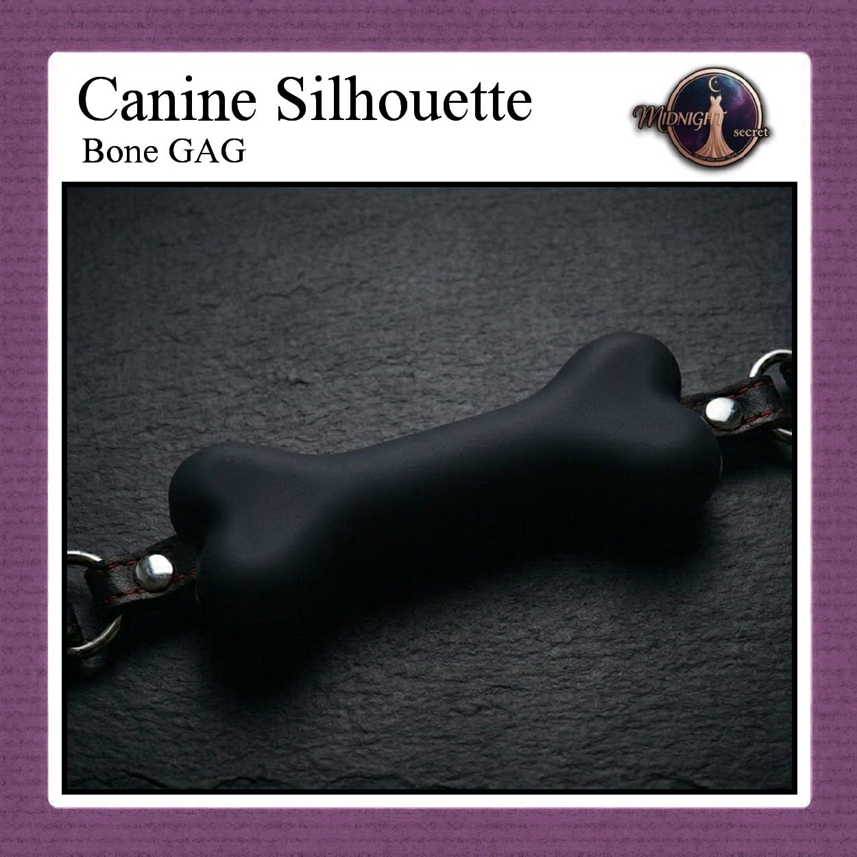 Midnight Mouth GAG - Canin Silhouette Bone Bit - Aksesoris BDSM