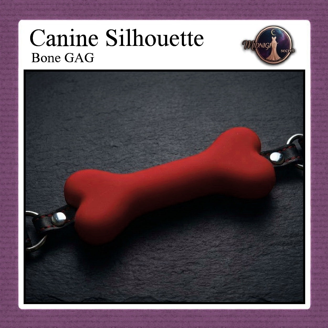 Midnight Mouth GAG - Canin Silhouette Bone Bit - Aksesoris BDSM