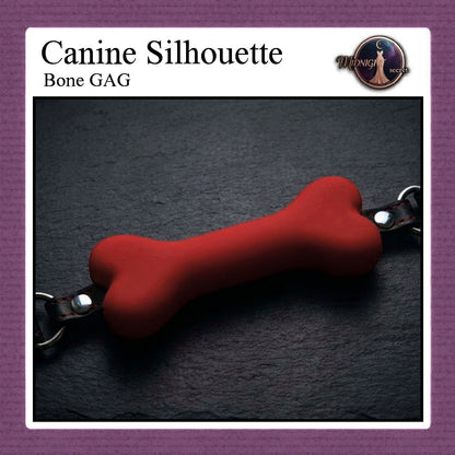 Midnight Mouth GAG - Canin Silhouette Bone Bit - Aksesoris BDSM