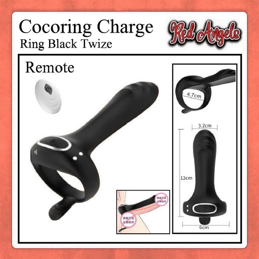 Red Angels Vibrator Pria Twize Cock Ring Charge