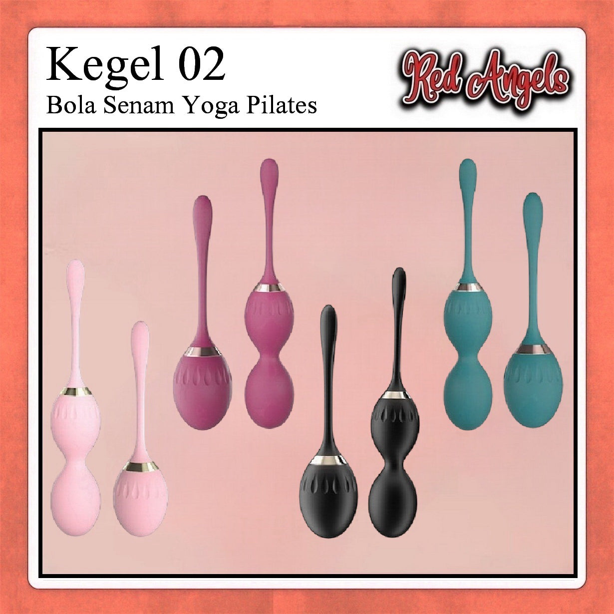 Red Angels Kegel Eggs Set 2 Ball 4 Warna