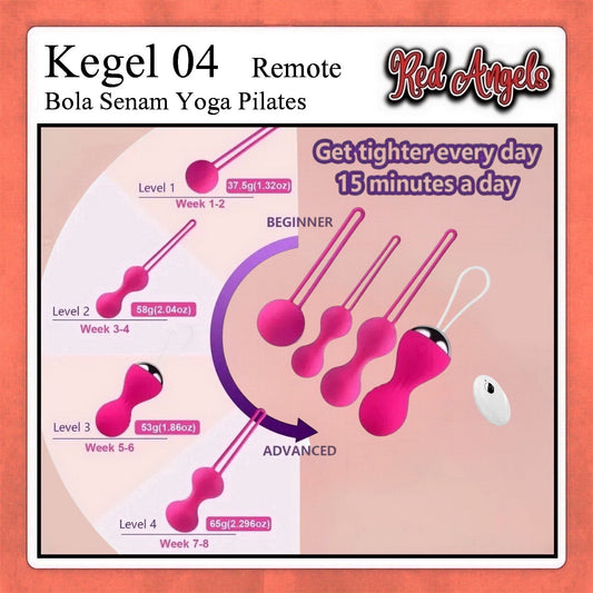 Red Angels Vibrator Kegel Set 4 Ball