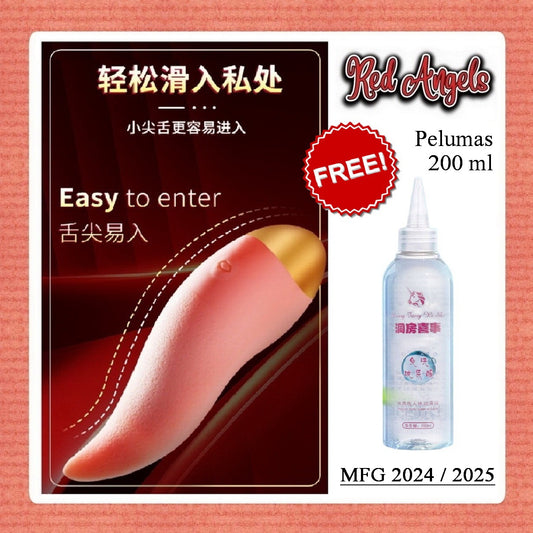 Red Angels Vibrator Sweet Tounge Lick Free Pelumas / Lubricant