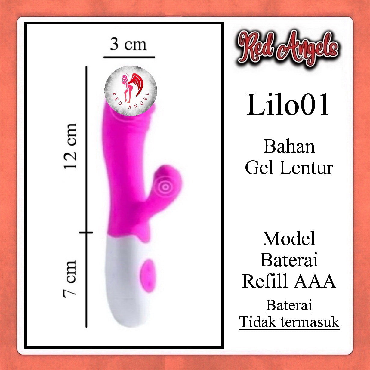 Red Angels Vibrator Lilo Charge 01 Refill AAA