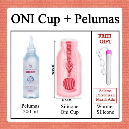 Red Angels Male Cup Oni Cup Silicone + Pelumas 200ml